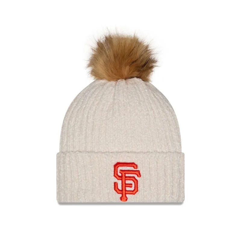 San Francisco Giants Women's Sandy Linen Pom Knit Hat made by New Era