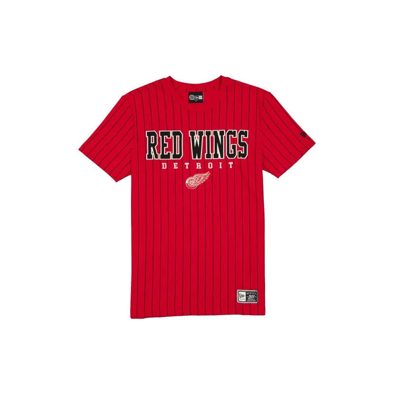 Detroit Red Wings Throwback Pinstripe Varsity T-Shirt made by New Era
