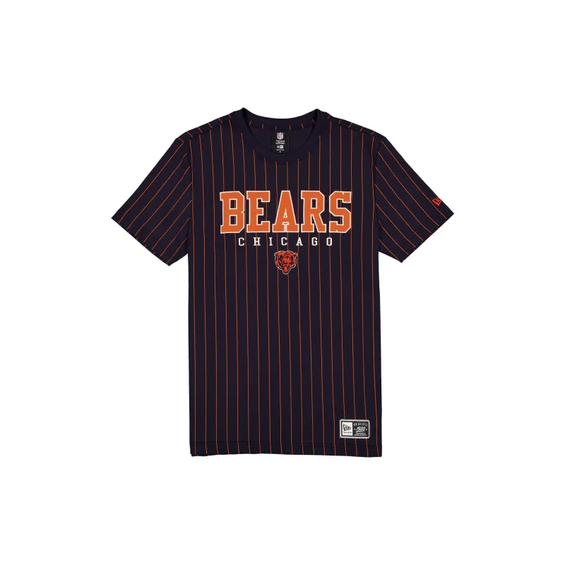 Chicago Bears Throwback Pinstripe Varsity T-Shirt made by New Era