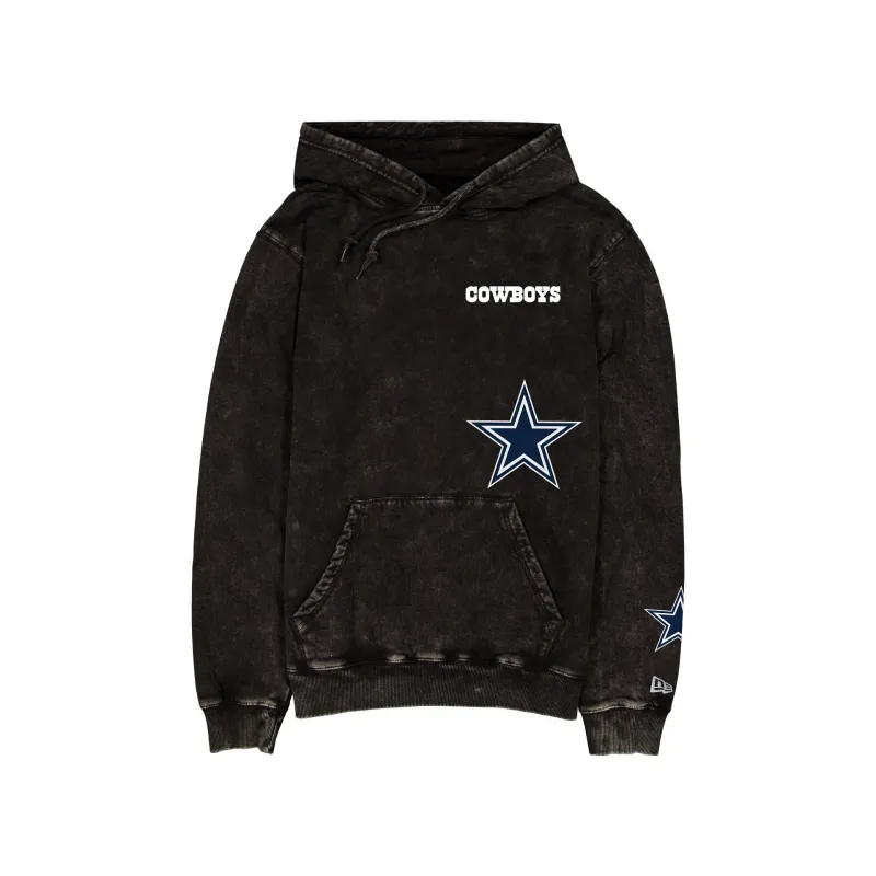 Dallas Cowboys Logo Washed Black Hoodie made by New Era