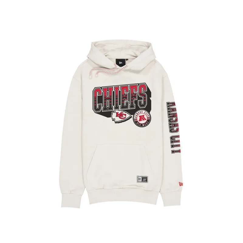Kansas City Chiefs Throwback Chrome White Hoodie made by New Era