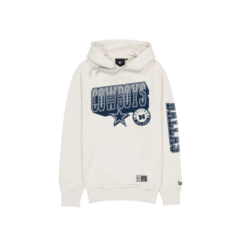 Dallas Cowboys Throwback Chrome White Hoodie made by New Era