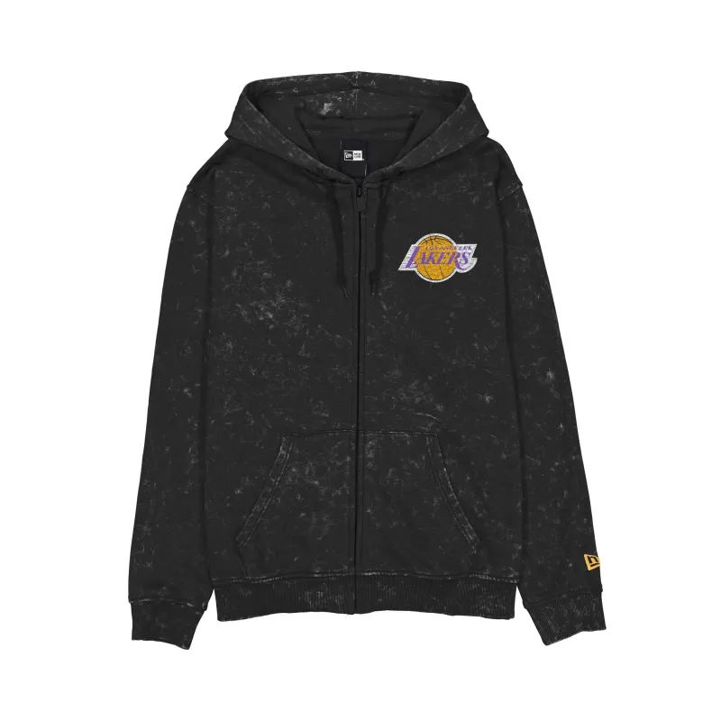 Los Angeles Lakers Washed Graphic Full-Zip Hoodie made by New Era