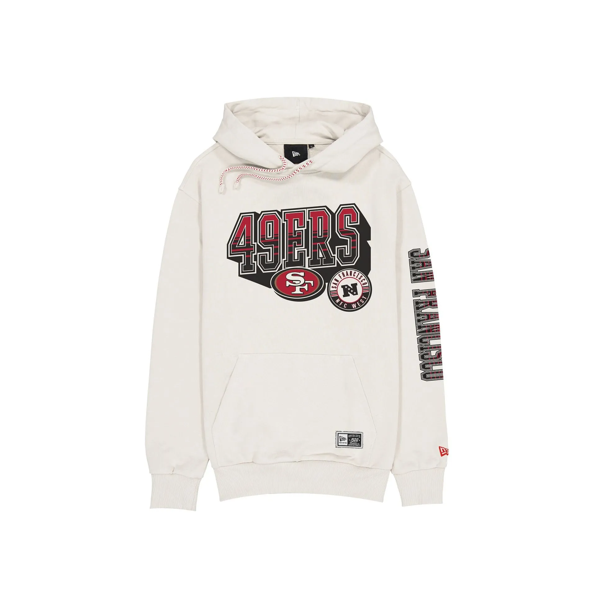 San Francisco 49ers Throwback Chrome White Hoodie sold by New Era