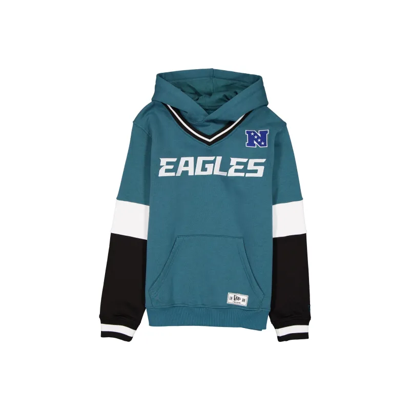 Philadelphia Eagles V-Neck Hoodie made by New Era