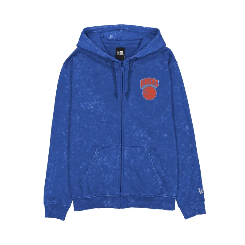 New York Knicks Washed Graphic Full-Zip Hoodie made by New Era
