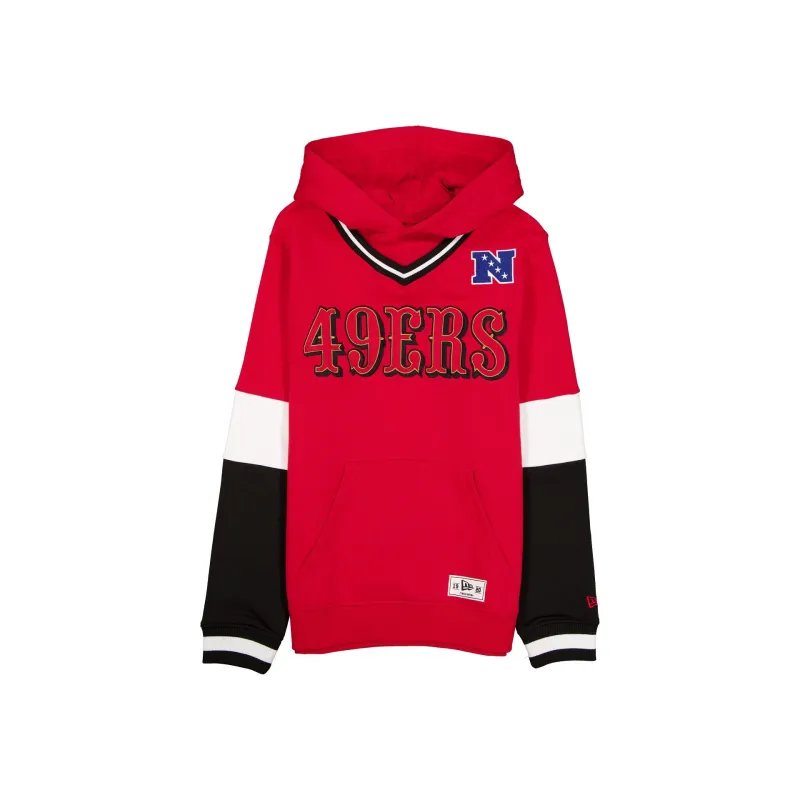San Francisco 49ers V-Neck Hoodie made by New Era