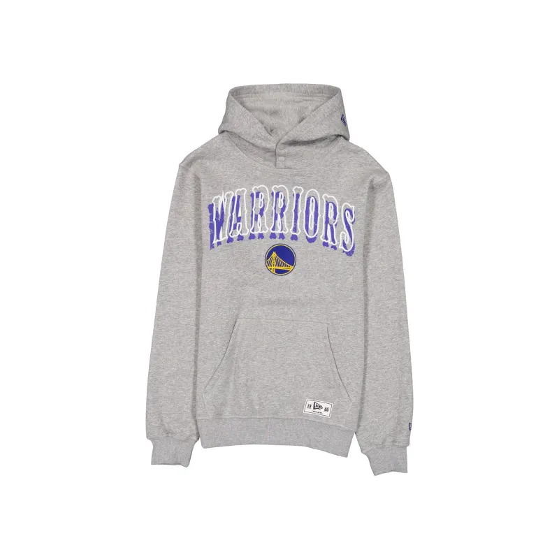 Golden State Warriors Heather Gray Varsity Hoodie made by New Era
