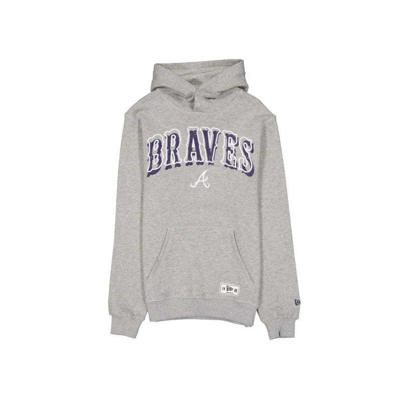 Atlanta Braves Heather Gray Varsity Hoodie made by New Era