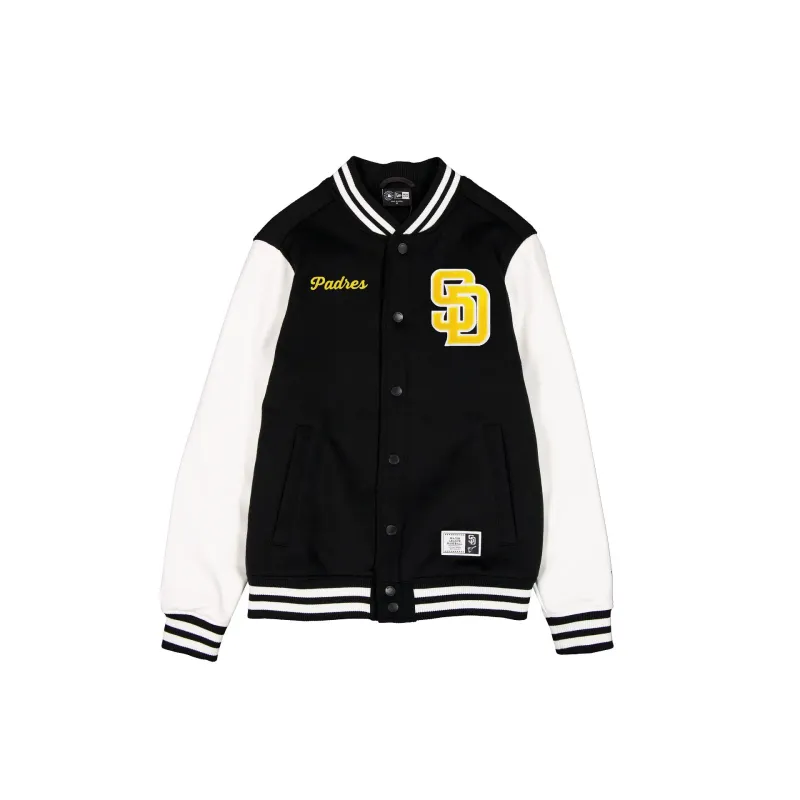 San Diego Padres Black & White Varsity Jacket made by New Era