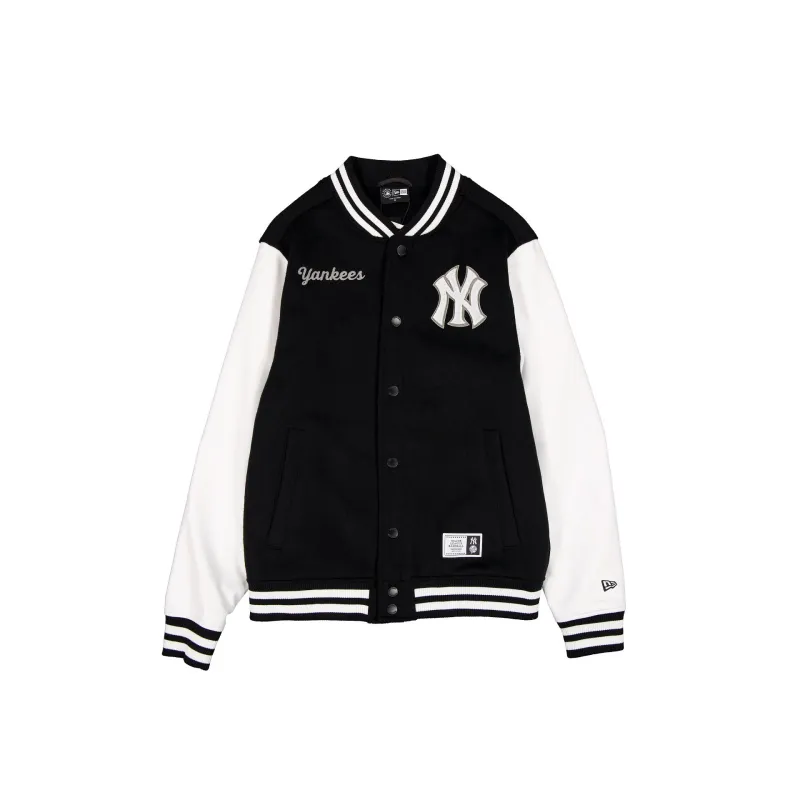 New York Yankees Black & White Varsity Jacket made by New Era