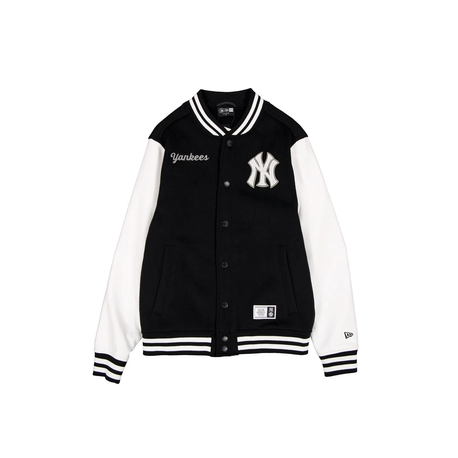 New York Yankees Black & White Varsity Jacket sold by New Era