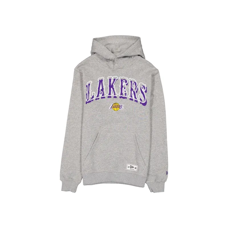 Los Angeles Lakers Heather Gray Varsity Hoodie made by New Era