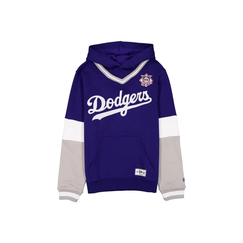 Los Angeles Dodgers V-Neck Hoodie made by New Era