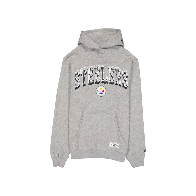 Pittsburgh Steelers Heather Gray Varsity Hoodie made by New Era
