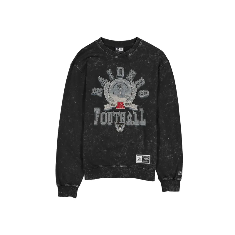 Las Vegas Raiders Throwback Laurel Crewneck made by New Era