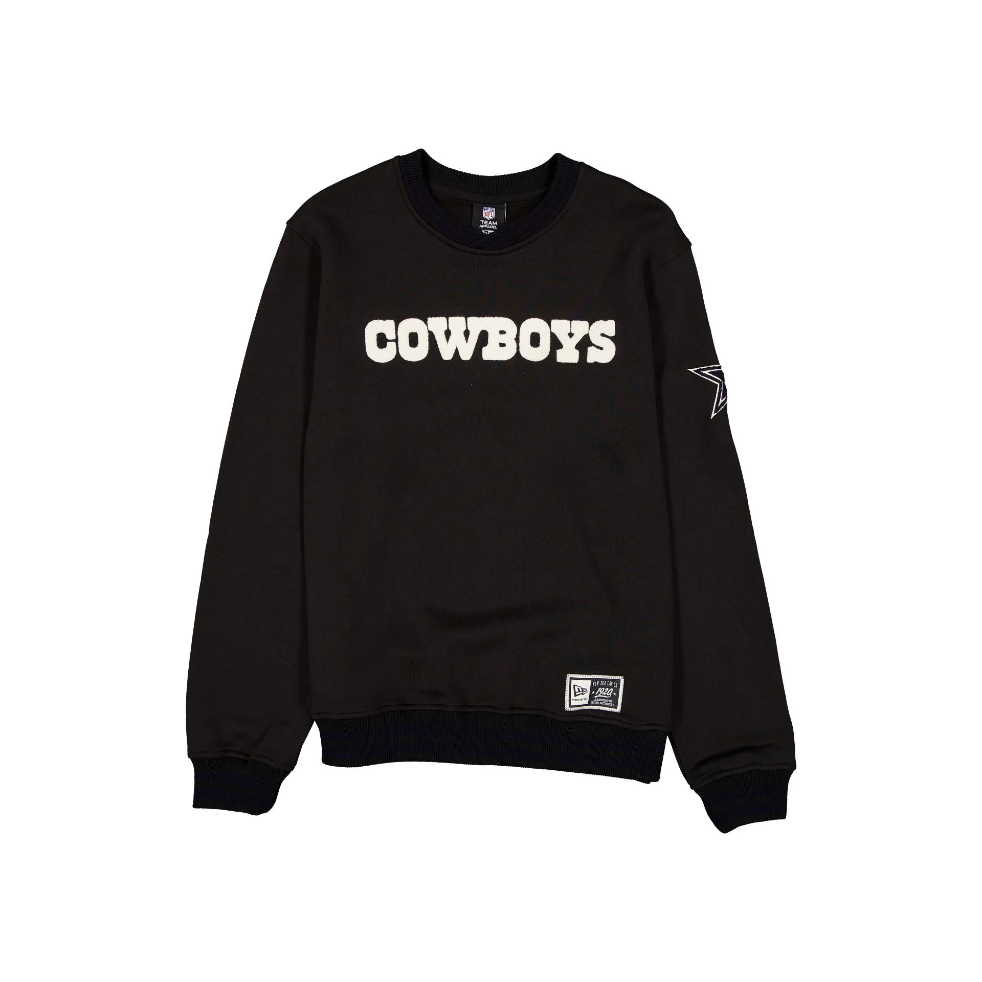 Dallas Cowboys Throwback Boucle Black Crewneck sold by New Era