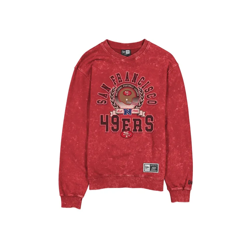 San Francisco 49ers Throwback Laurel Crewneck made by New Era