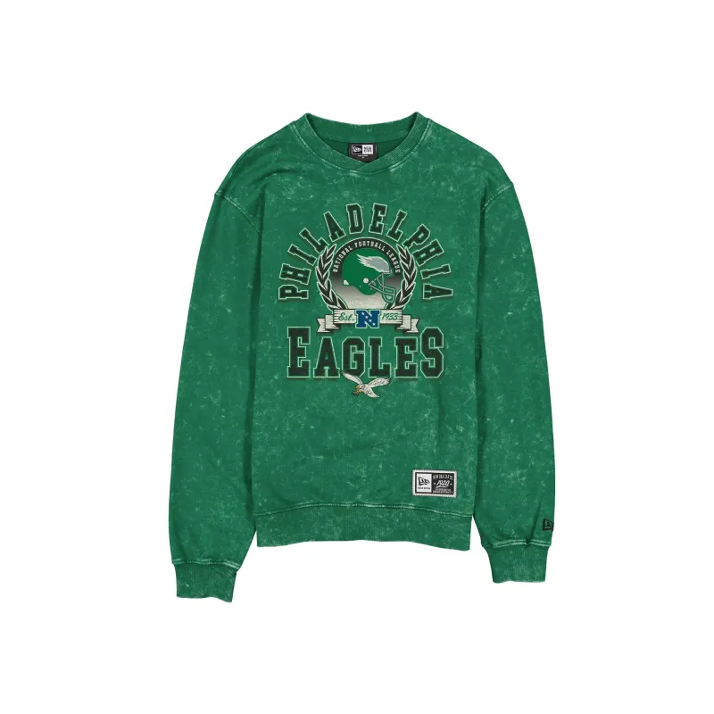 Philadelphia Eagles Throwback Laurel Crewneck made by New Era