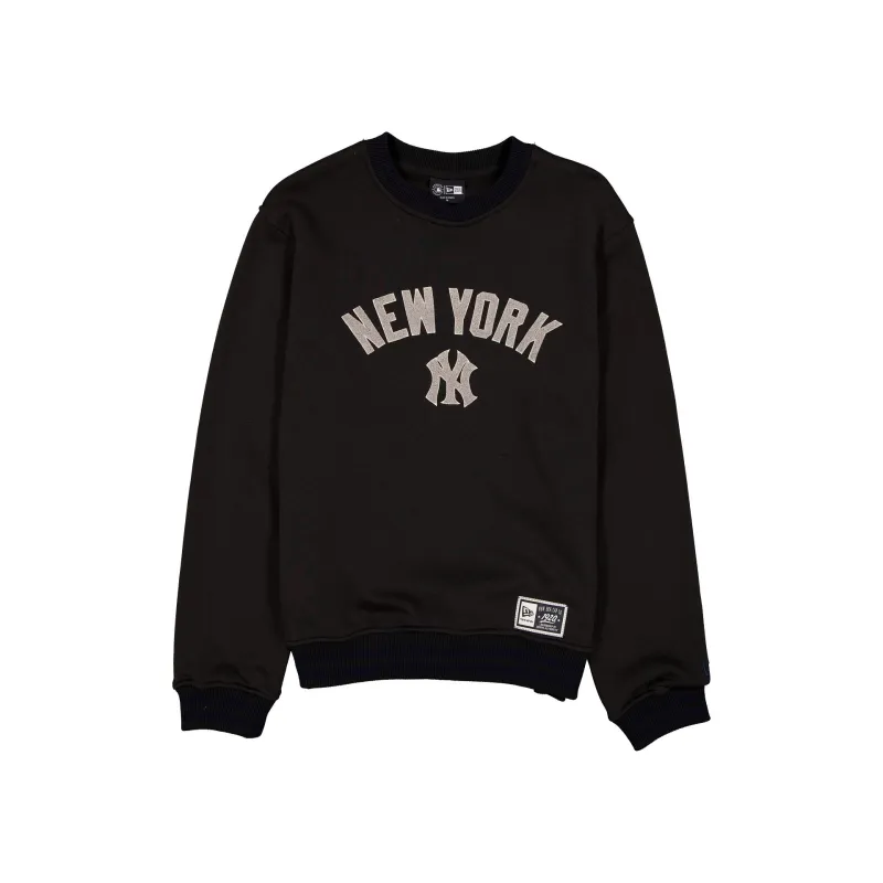 New York Yankees Throwback Boucle Black Crewneck made by New Era