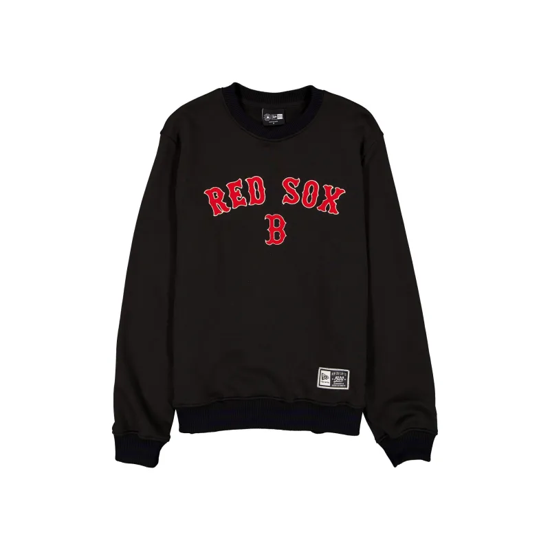 Boston Red Sox Throwback Boucle Black Crewneck made by New Era