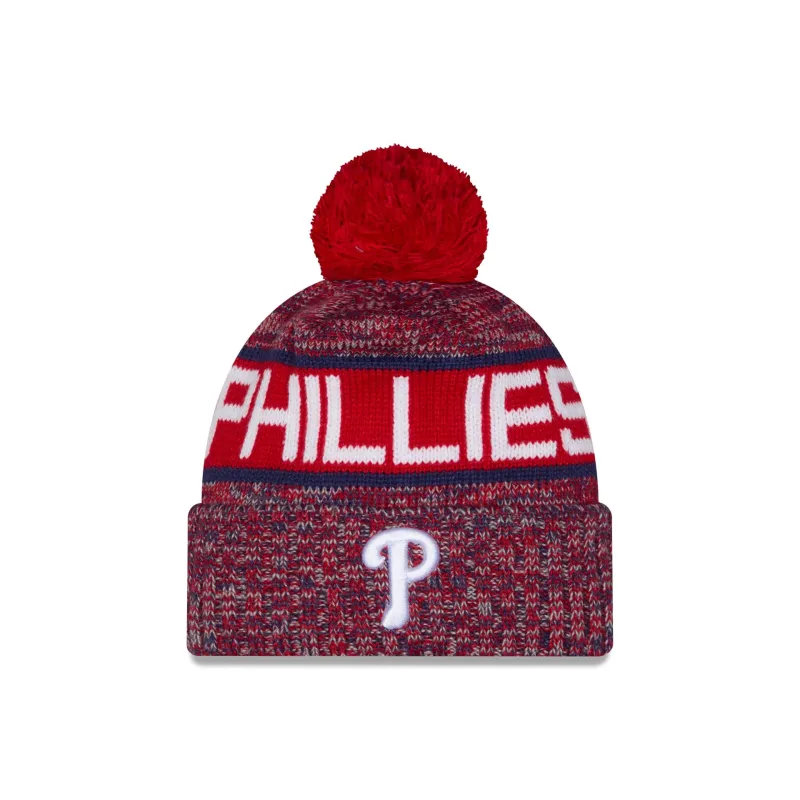 Philadelphia Phillies Tri Color Pom Knit Hat made by New Era