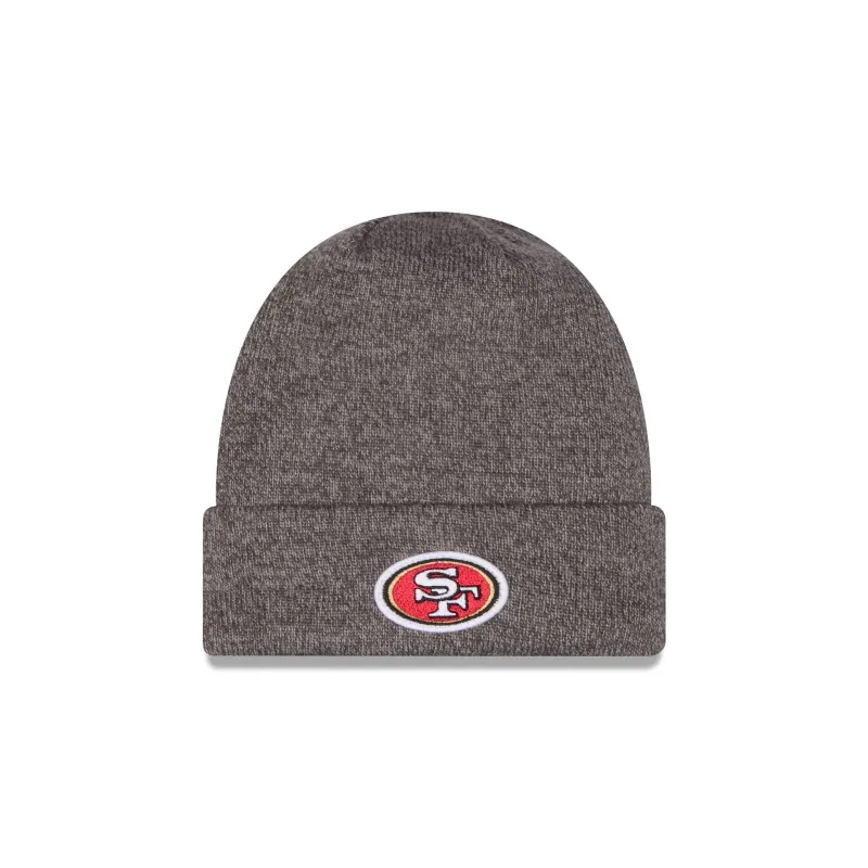 San Francisco 49ers Heather Gray Tonal Beanie Hat made by New Era