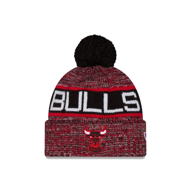 Chicago Bulls Tri Color Pom Knit Hat made by New Era