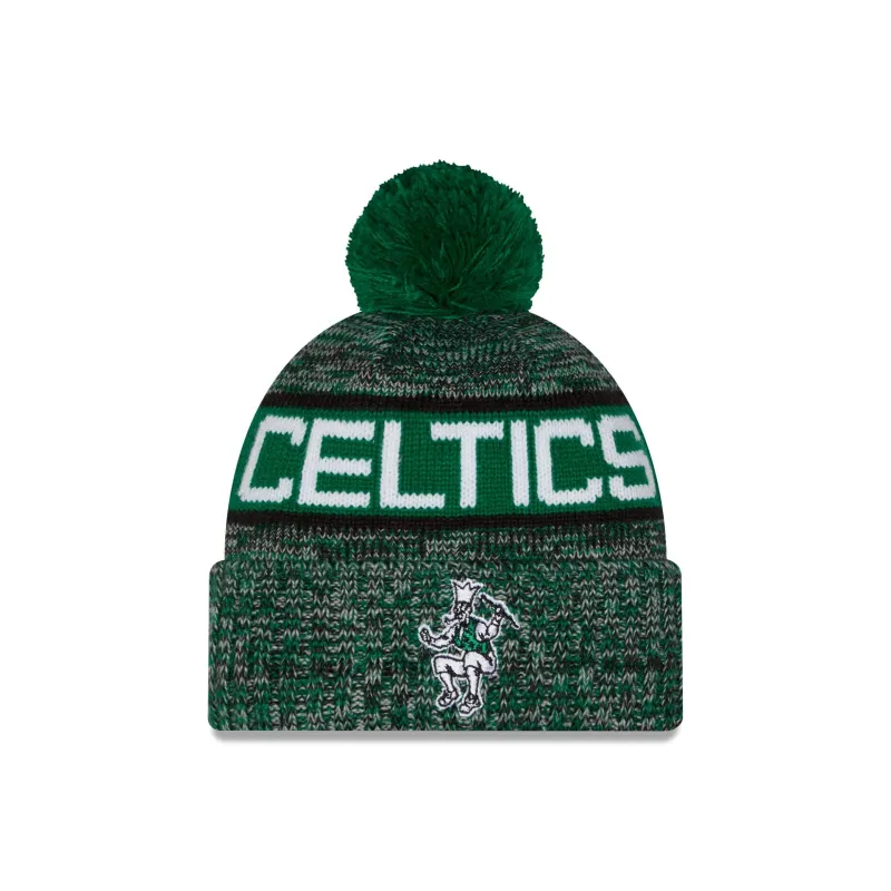 Boston Celtics Tri Color Pom Knit Hat made by New Era
