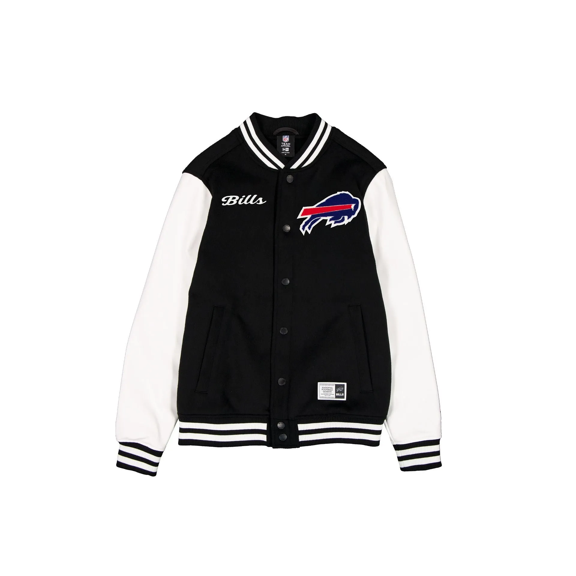 Buffalo Bills Black & White Varsity Jacket sold by New Era
