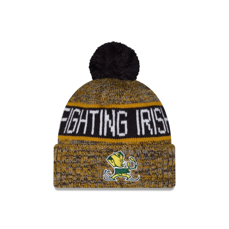 Notre Dame Fighting Irish Tri Color Pom Knit Hat made by New Era
