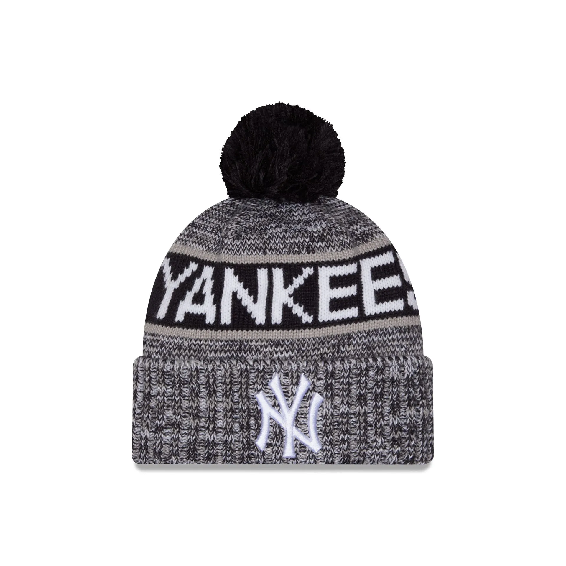 New York Yankees Tri Color Pom Knit Hat sold by New Era