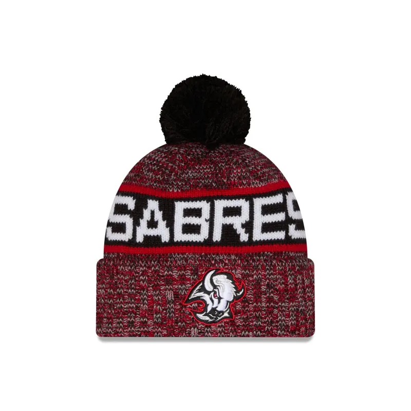 Buffalo Sabres Tri Color Alt Pom Knit Hat made by New Era
