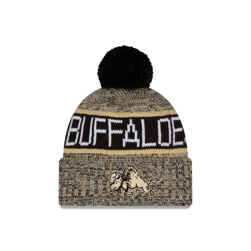 Colorado Buffaloes Tri Color Pom Knit Hat made by New Era
