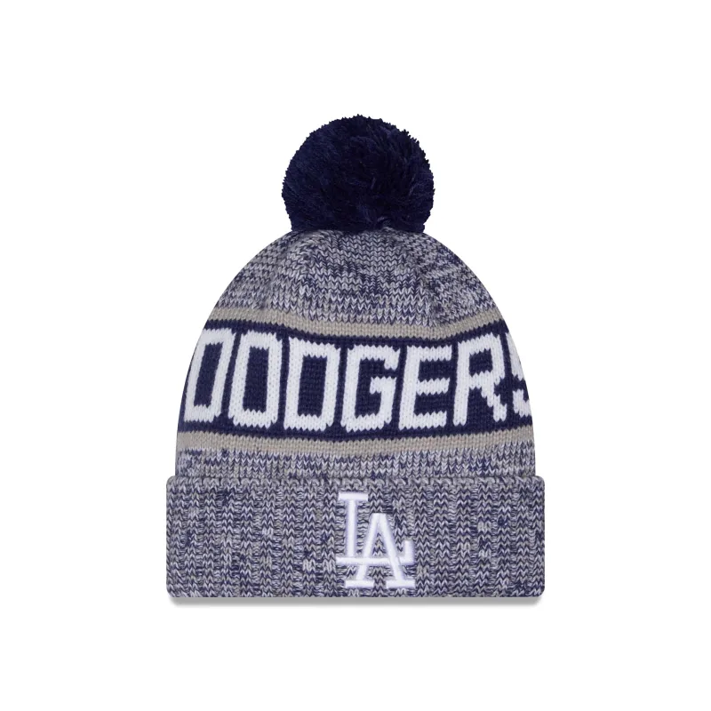 Los Angeles Dodgers Tri Color Pom Knit Hat made by New Era