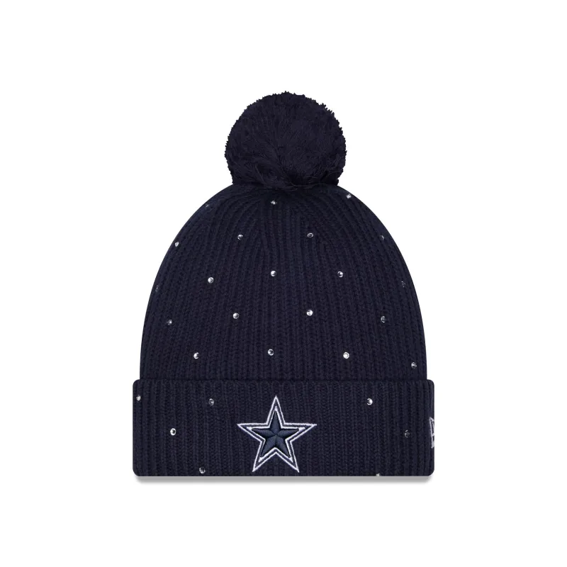 Dallas Cowboys Women's Rhinestone Pom Knit Hat made by New Era