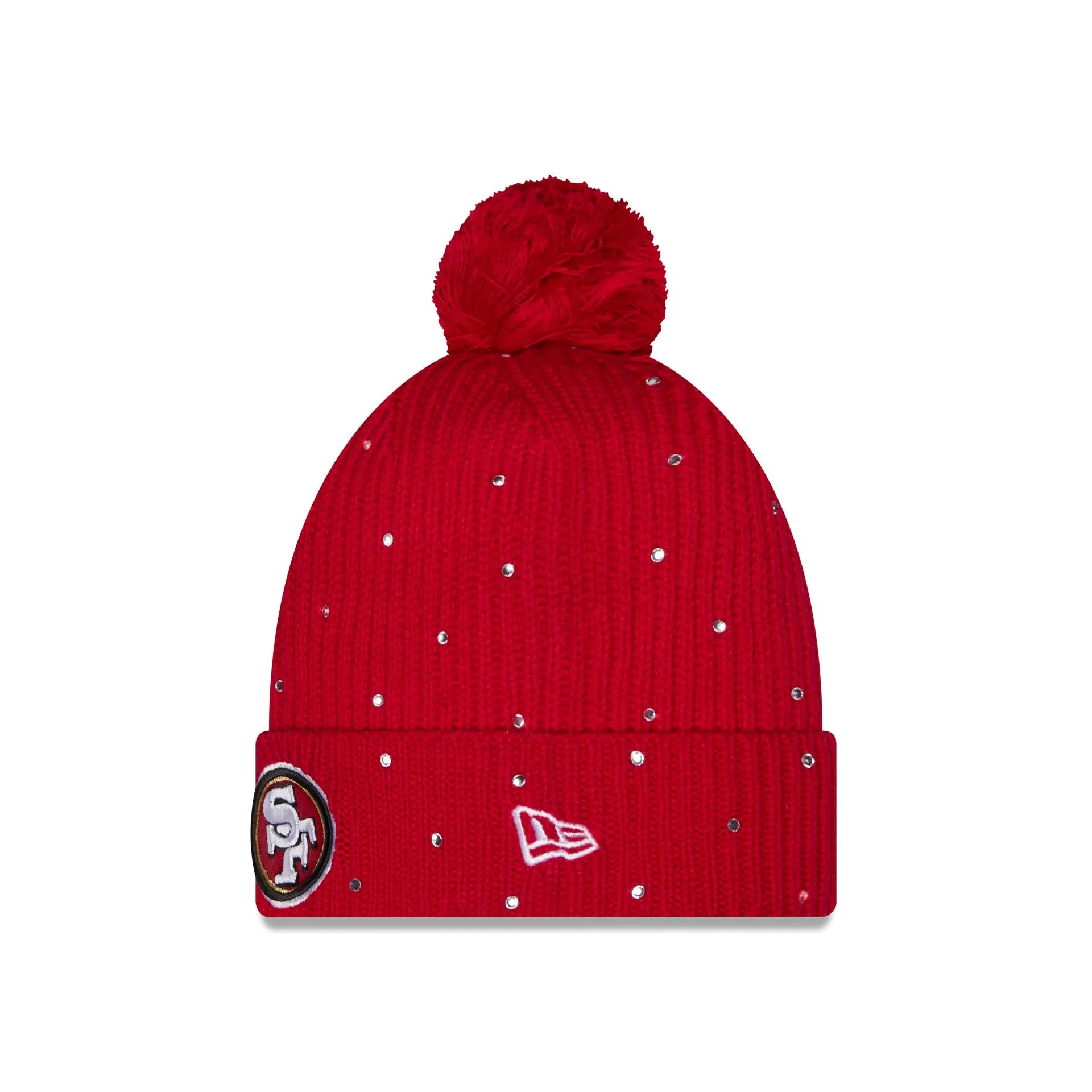 San Francisco 49ers Women's Rhinestone Pom Knit Hat sold by New Era product image thumbnail 2