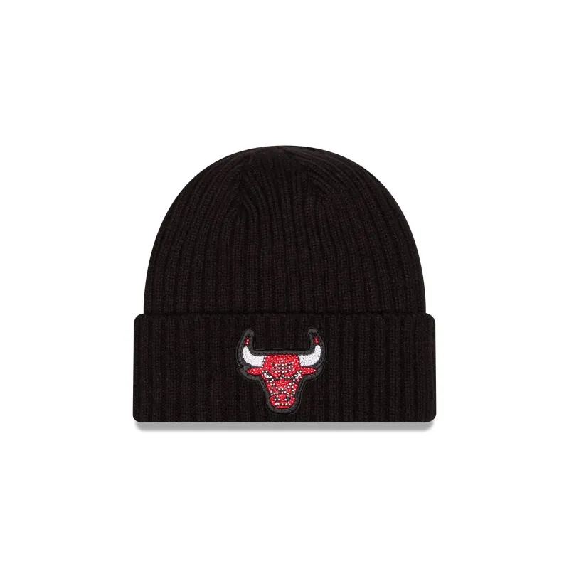 Chicago Bulls Rhinestone Badge Beanie Hat made by New Era