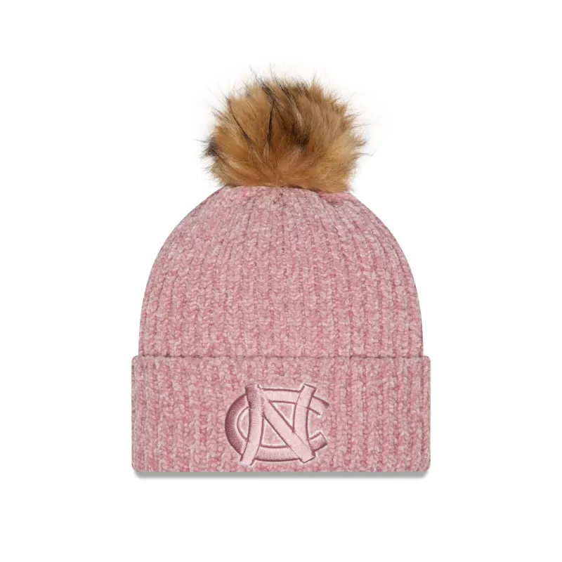 North Carolina Tar Heels Women's Pink Pom Knit Hat made by New Era