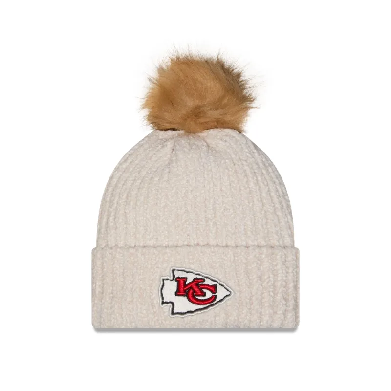 Kansas City Chiefs Women's Sandy Linen Pom Knit Hat made by New Era