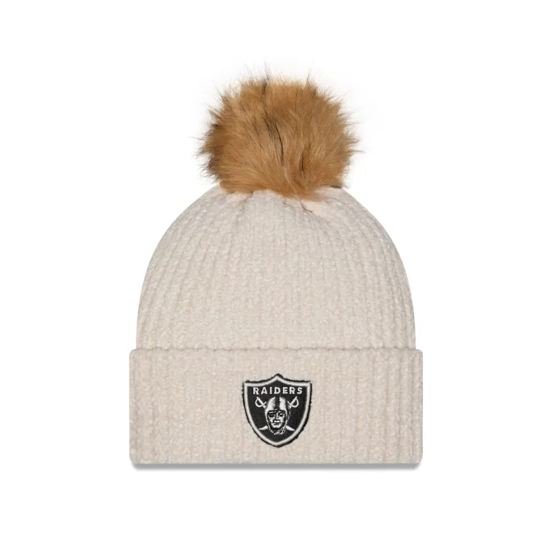Las Vegas Raiders Women's Sandy Linen Pom Knit Hat made by New Era