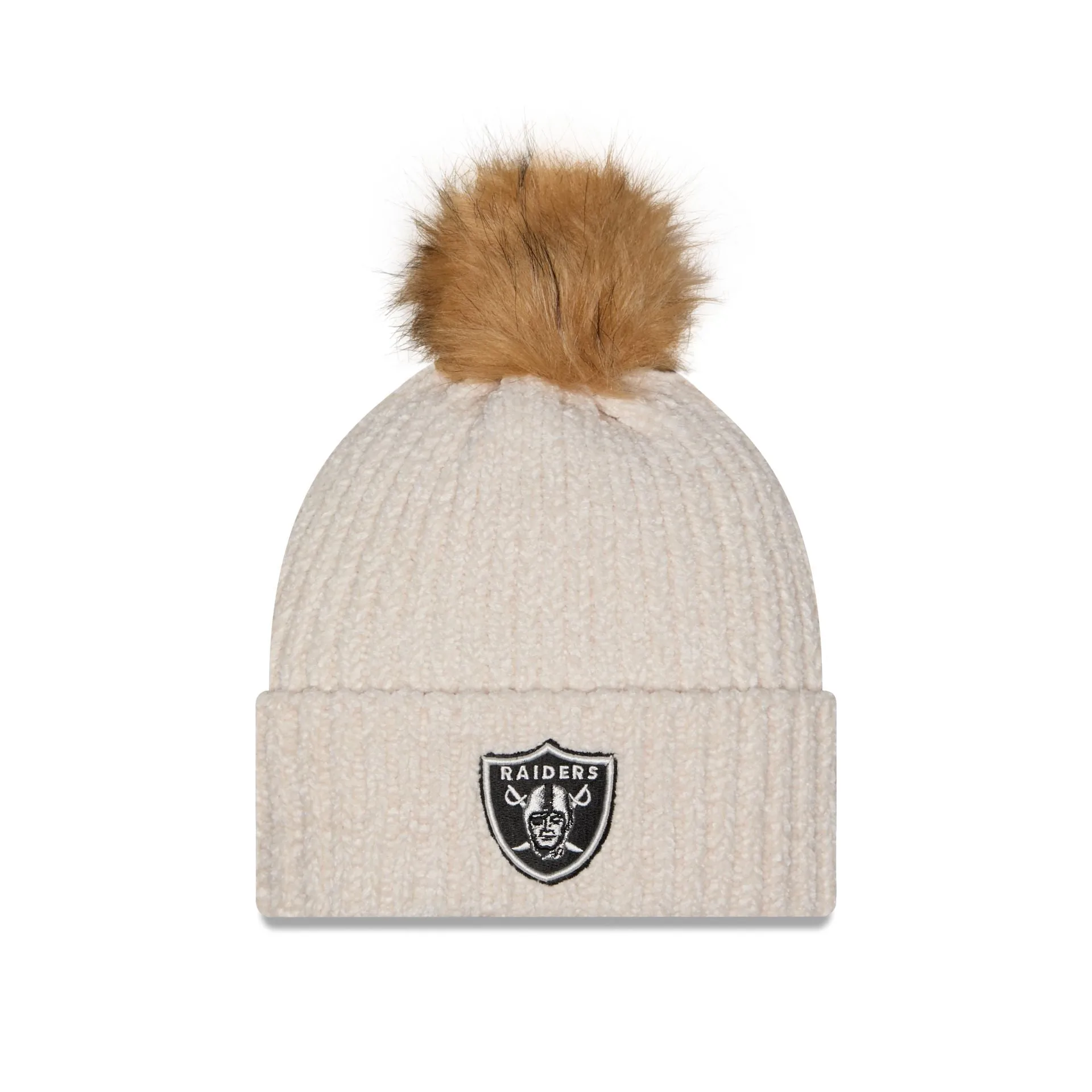 Las Vegas Raiders Women's Sandy Linen Pom Knit Hat sold by New Era