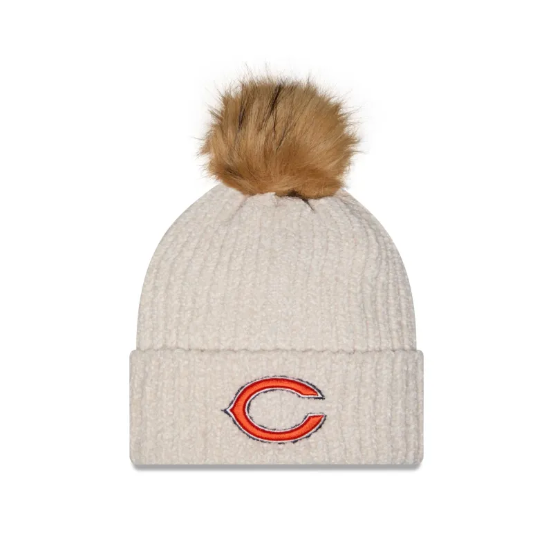 Chicago Bears Women's Sandy Linen Pom Knit Hat made by New Era