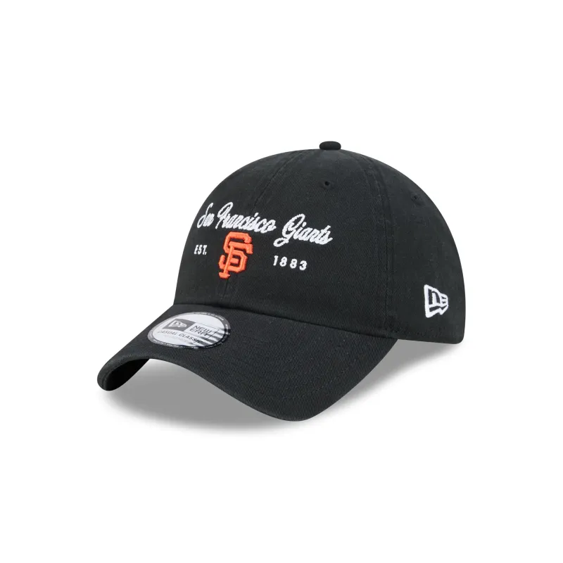 San Francisco Giants Script Wordmark Casual Classic Adjustable Hat made by New Era