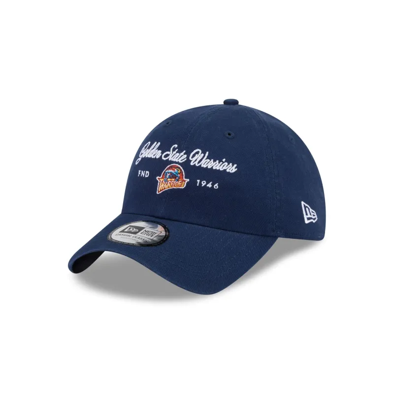 Golden State Warriors Script Wordmark Casual Classic Adjustable Hat made by New Era