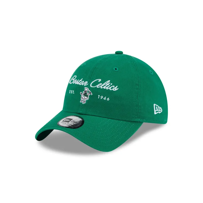Boston Celtics Script Wordmark Casual Classic Adjustable Hat made by New Era