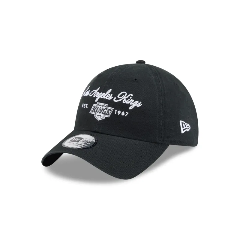 Los Angeles Kings Script Wordmark Casual Classic Adjustable Hat made by New Era