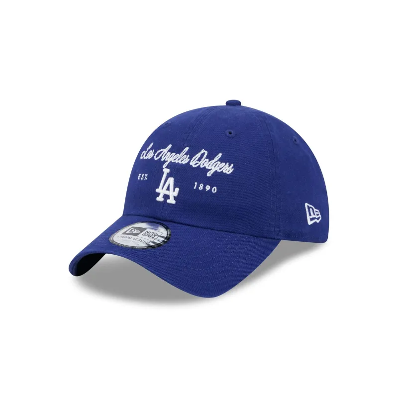 Los Angeles Dodgers Script Wordmark Casual Classic Adjustable Hat made by New Era