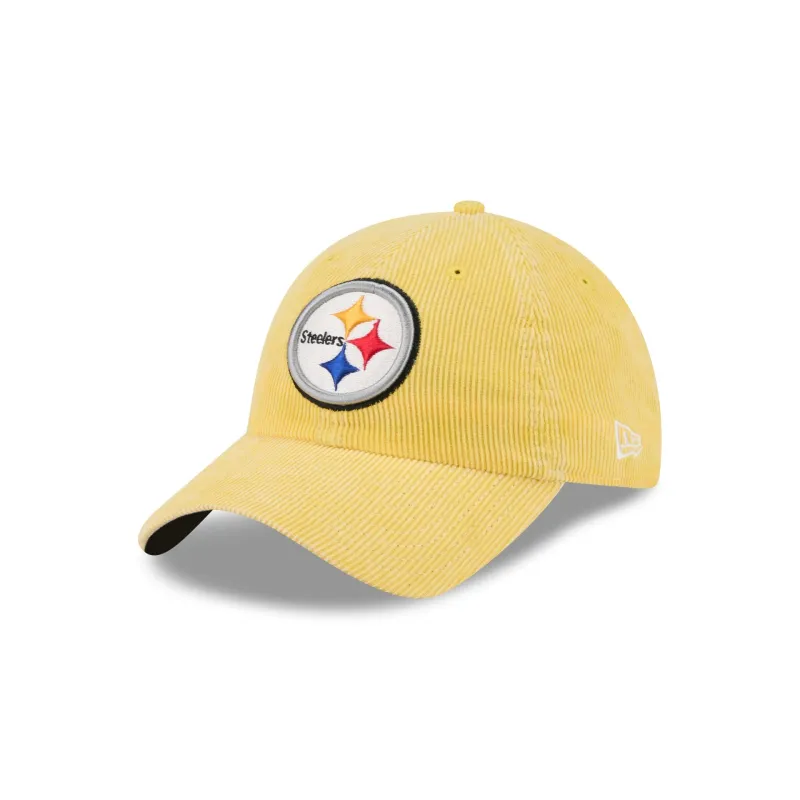 Pittsburgh Steelers Washed Corduroy Casual Classic Adjustable Hat made by New Era