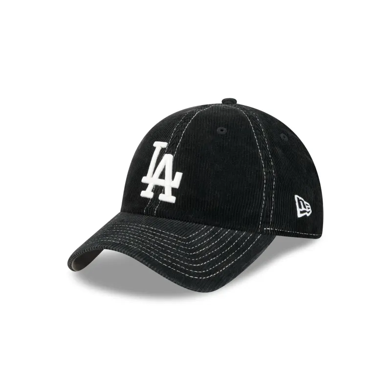 Los Angeles Dodgers Washed Black Corduroy Casual Classic Adjustable Hat made by New Era